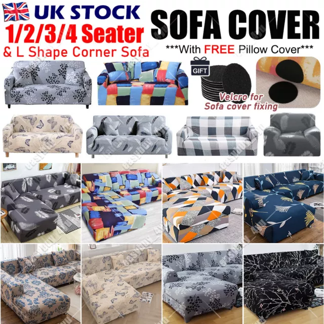 1/2/3/4 Seater L Shape Corner Sofa Cover Stretch Lounge Slipcover Couch Covers