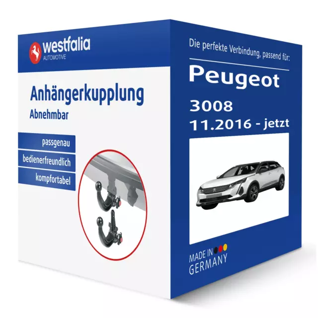 Westfalia Anhängerkupplung abnehmbar für PEUGEOT 3008 AHK