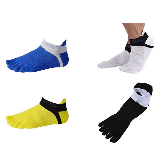 4 Pair Toe socks No Show Five Finger Socks Cotton Athletic Running Socks FoL5