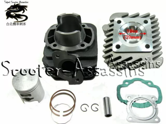 50cc 39mm STANDARD CYLINDER KIT + HEAD for SYM Fiddle 50 DD DD50 Flash FREE 50