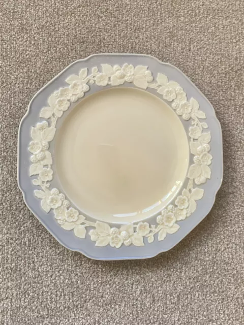 Crown Ducal Gainsborough Dinner Plate Blue Cream Berries Flowers Rg. No. 749657
