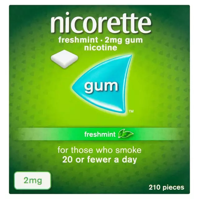 Nicorette Gum Nicotine Gums Chicles Antitobaco 210 ULTIMOS Enviado Hoy