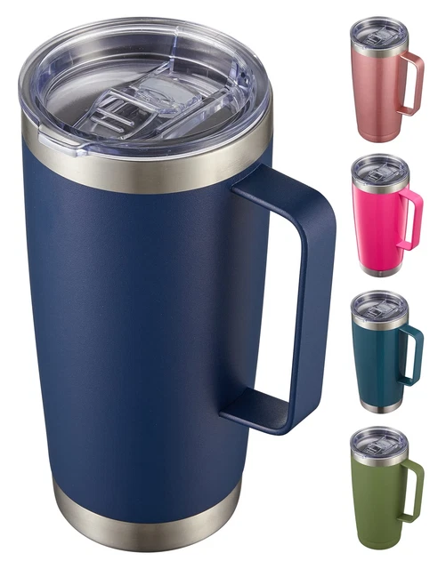20 oz Tumbler Mug with Lid and Straw, Insulated Travel Coffee Mug with...