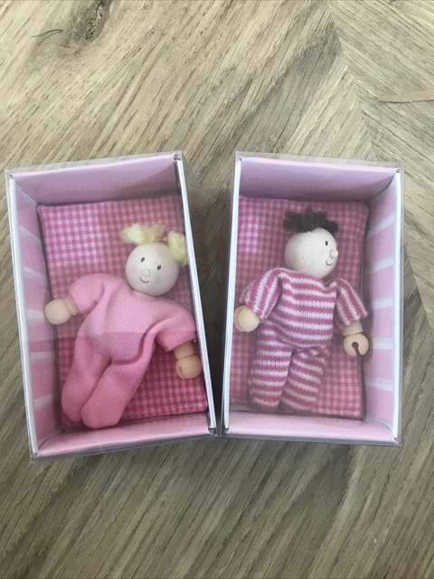 Le Toy Van Rosebud Lala Baby x 2 (Brown and Blond hair) BNIB