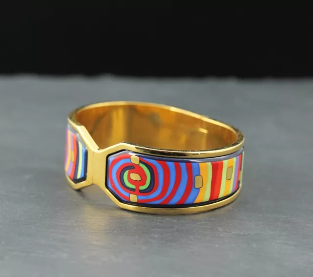 MICHAELA FREY WILLE Hundertwasser - Eleganter Designer ARMREIF mit EMAILLE