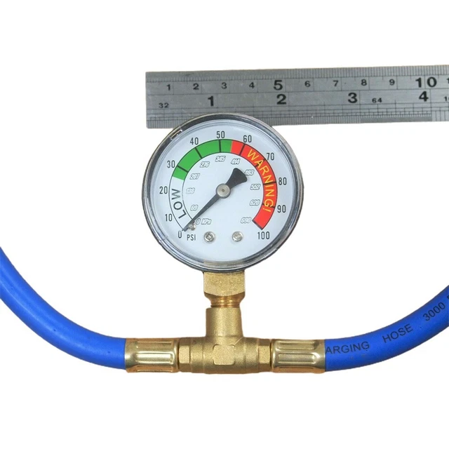 Professional Grade R134a Charging Hose with Self Sealing Tap and Gauge