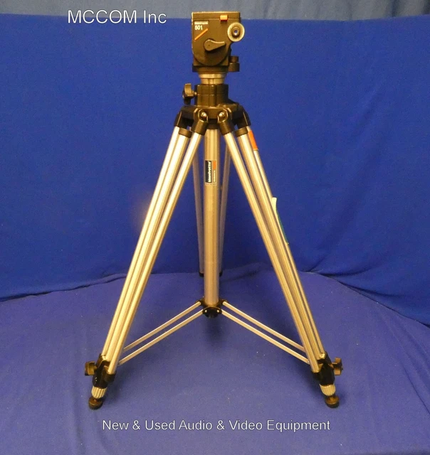 Manfrotto 501 Fluid Head Tripod w/ 3046 Triopd Legs, Mid-Level Spreader