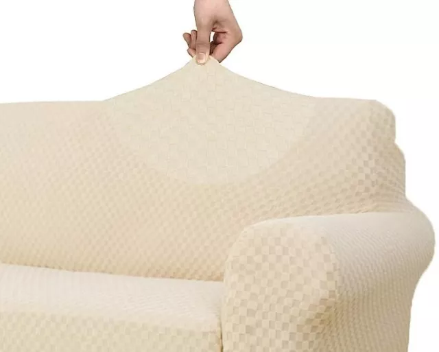 Super Stretch Jacquard Sofabezug 3 Sitzer Couch rutschfest Schonbezug 182-233cm