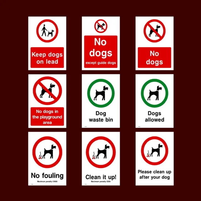 No Dogs / Playground / Fouling / Clean it up - Plastic Sign, Sticker - All Sizes