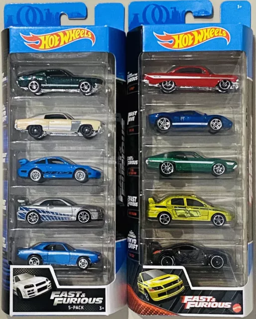 hot wheels Fast & Furious 5 Pack lot of 2 2020 and 2021 New Release