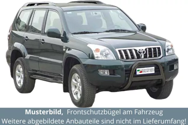 Frontbügel Edelstahl schwarz für Toyota Land Cruiser 120 125 2002-09 63mm ABE 2