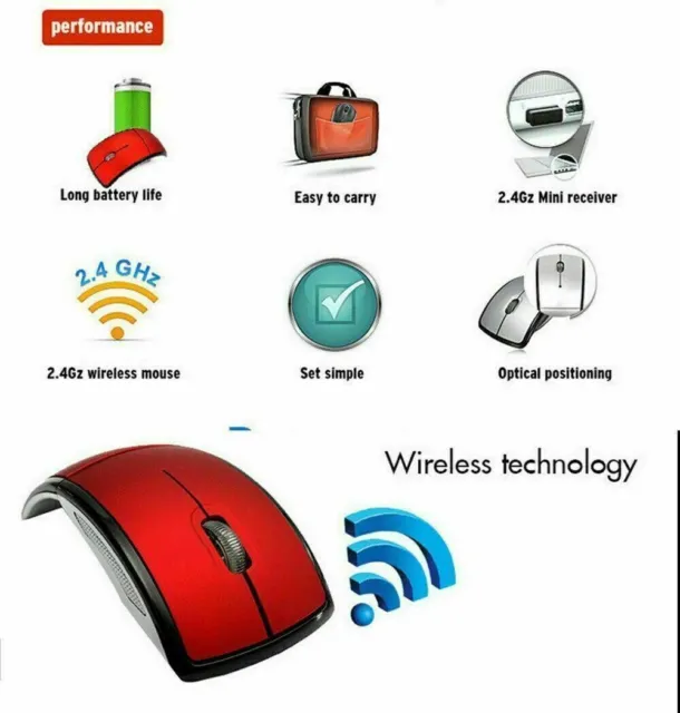 Foldable 24GHz Wireless Mouse with Optical Sensor and USB Receiver W6 Hot M 3