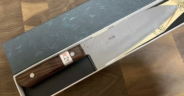 Teruyasu Fujiwara Nashiji Gyuto 180mm Shirogami #1 Japanese chef knife  tokyo