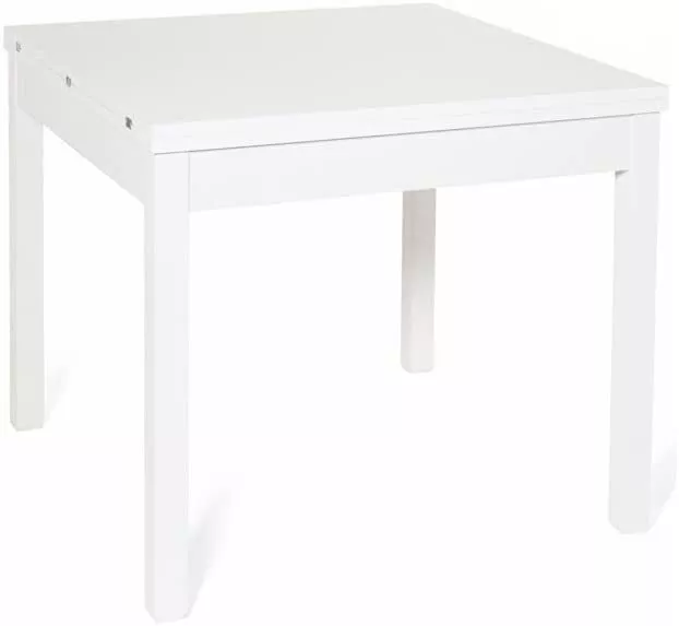 Tavolo da cucina 90x90  allungabile con apertura a libro a 180 cm colore Bianco