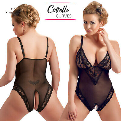 Cottelli Collection Sexy Lingerie Crotchless Body - Curvy XL Extra Queen Size