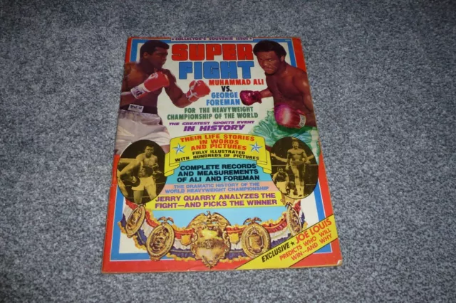 MUHAMMAD ALI v GEORGE FOREMAN SOUVENIR MAGAZINE. BUILD UP TO THE FIGHT 1974