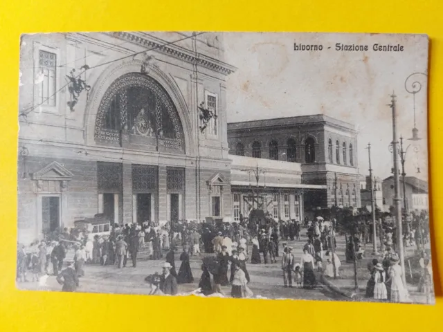 LIVORNO stazione centrale 1920