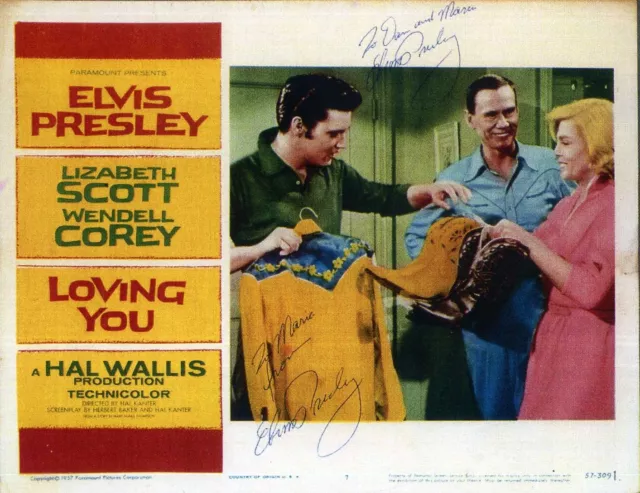 ELVIS PRESLEY Signed Lobby Card 'Loving You' Rock & Roll Singer Vocalist reprint