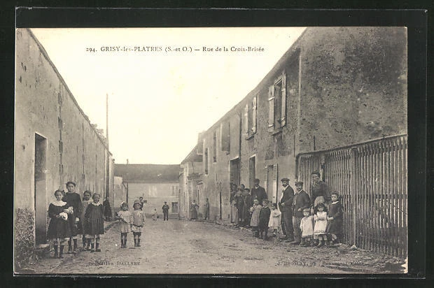 CPA Grisy-les-Platres, Rue de la Croix-Brisée