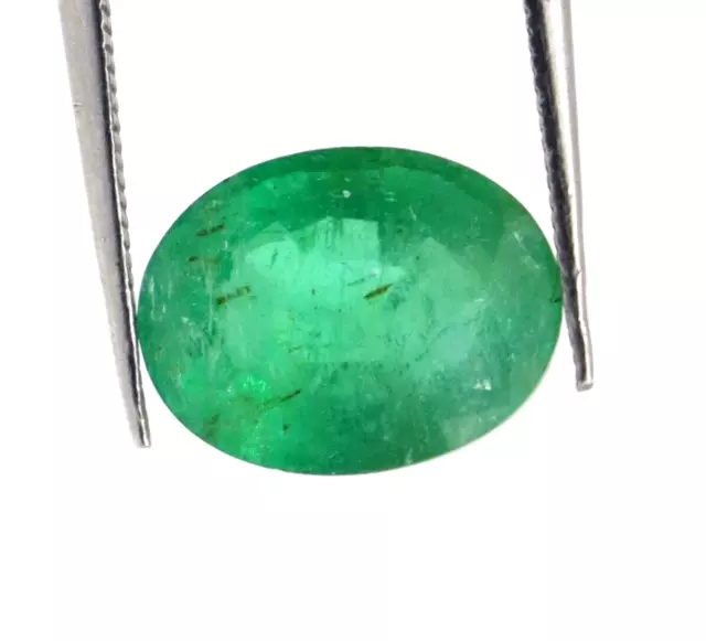 Certified Natural Emerald 2.28 Ct Oval Cut Loose Gemstone 9 x 7 mm Green Color