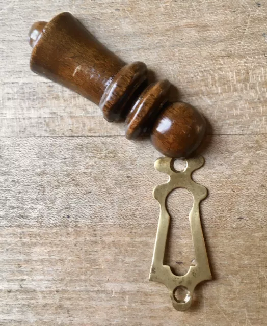 Vintage Escutcheon Keyhole Wooden Antique Door Hardware Victorian Old Salvage