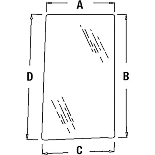 R96194 LH Side Glass Fits John Deere Tractor 7200 7210 7400 7410 7510 7600
