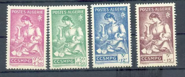 ALGERIE 1944 Yvert 205-208 ** POSTFRISCH TADELLOS SATZ KRIEGSGEFANGENE (F0093