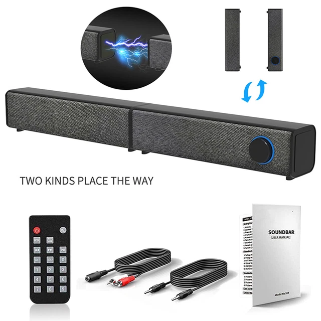 BLUETOOTH TV HOME Theater Soundbar Sound Bar Speaker System Subwoofer w