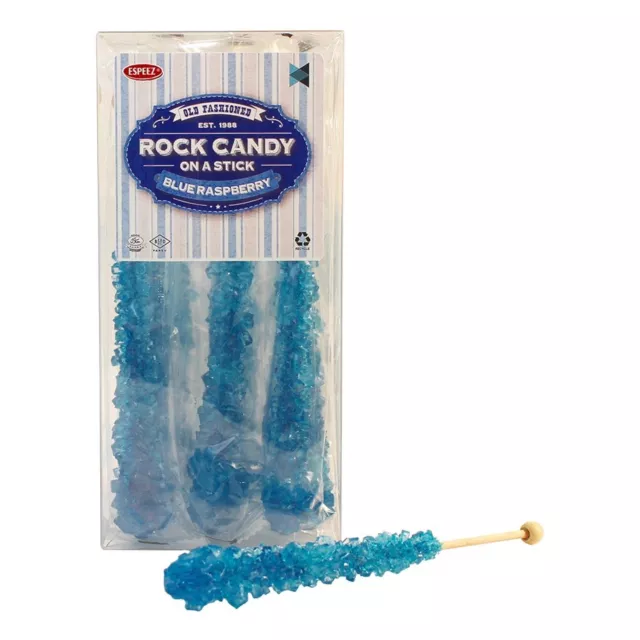12 pcs Mixed Rock Candy Sticks, The Sugar Crystal Company, 15 Colours