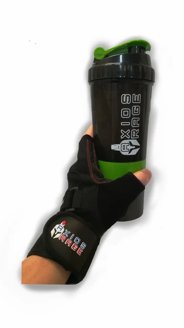 Gym Gloves Exercise CrossFit and Protein Shaker Bottle Bundle