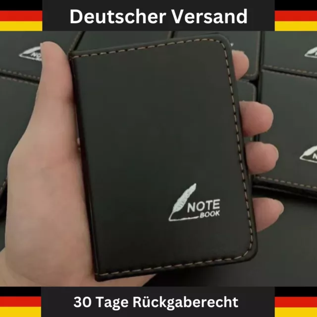 Notizbuch 100 Seiten Liniert Notizheft Notebook A7 Leder Tagebuch Journal