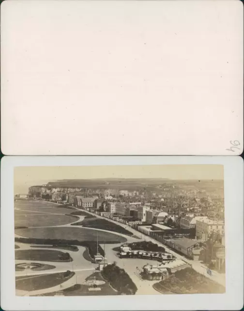 Dieppe, Vue sur la plage Vintage CDV albumen carte de visite,  CDV, tirage alb