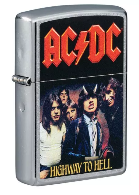 Zippo Windproof Lighter, AC/DC Highway to Hell, Street Chrome, 49235, New In Box