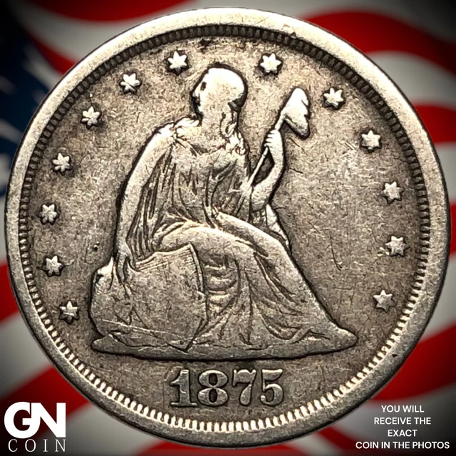 1875 S 20 Twenty Cent Piece  Q3579