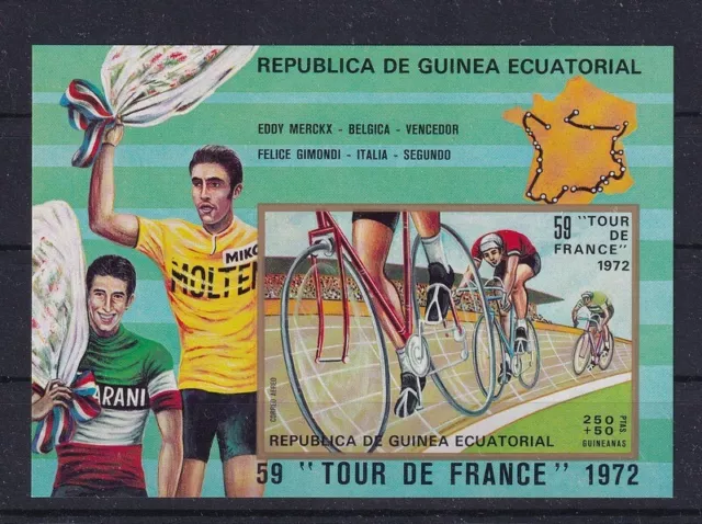 Guinea  Ecuartorial Äquatorialguinea 1972 Block Tour de France postfrisch  **