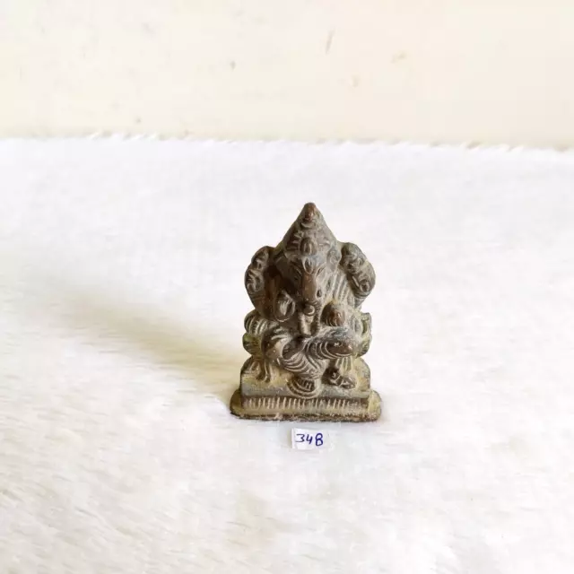 19c Vintage Handmade Brass Lord Ganesha Figurine Statue Decorative Rare 348