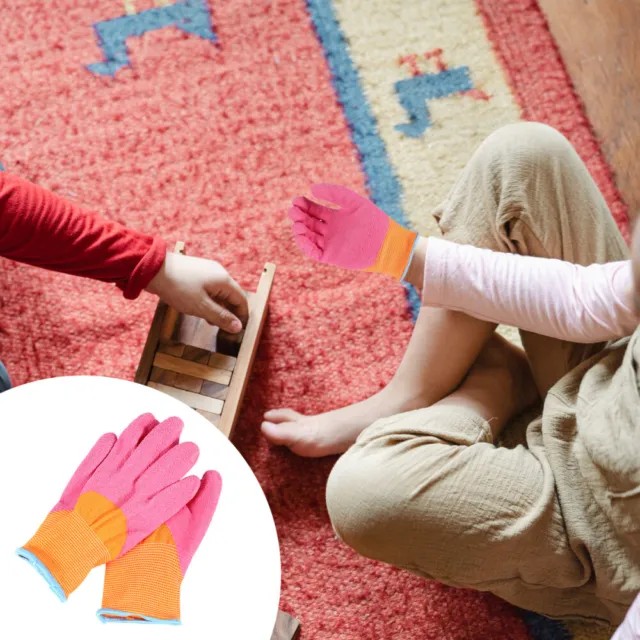 Latex-Gartenhandschuhe Polyester-Latex Arbeit Arbeitshandschuhe Für Kinder