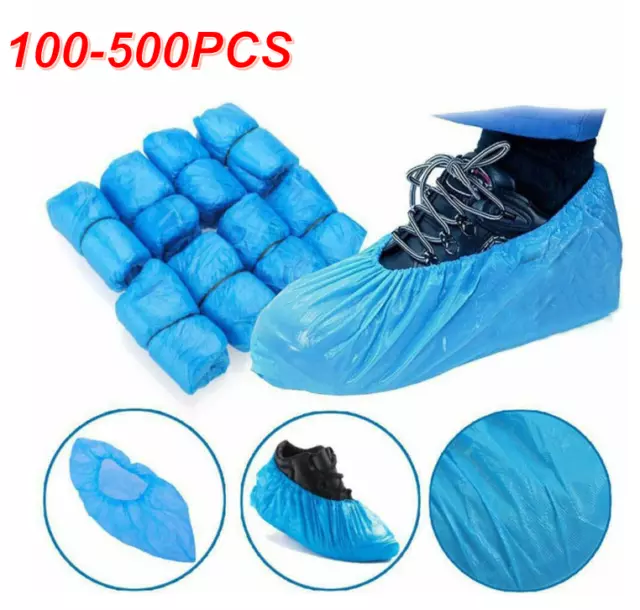 100-500 Packs Shoe Covers Disposable Non Slip Premium Waterproof for Home Hotel