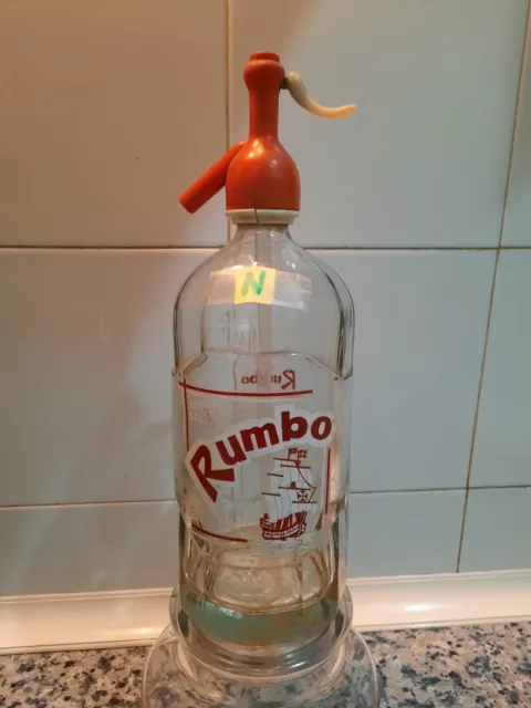 SIPHON RUMBO (N) SODA colección  AGUA DE SELTZ botella de cristal SIFON clásico
