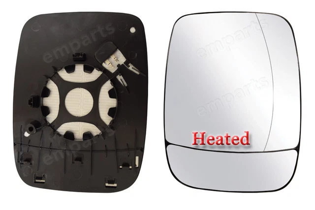 thumbnail image 2 of Passenger Side Left Door Wing Mirror Glass For Renault Trafic 2001-2014 – Manual Adjustment, Energized Customs 2 of 5