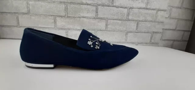 Nanette Lepore Women's Navy Gloria Ballet Flat Shoes Size 9 M Great Condition.