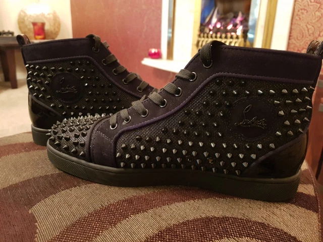 BASKETS HOMME CHRISTIAN Louboutin noir Louis Spikes EU43