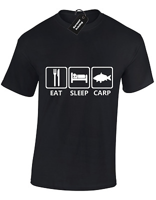Eat Sleep Carp Kids Childrens T Shirt Top Fishing Angling Fisherman Gift Idea