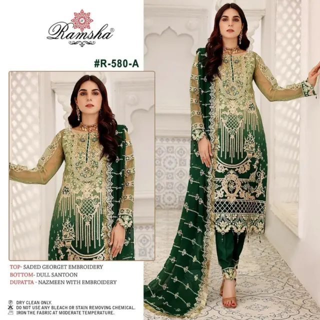 Beautiful Designer Shaded Georgette Suit Pakistani Wedding Wear Salwar Kameez
