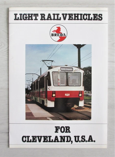 VINTAGE BREDA CLEVELAND Light Rail Vehicle Specifications Brochure Ohio ...