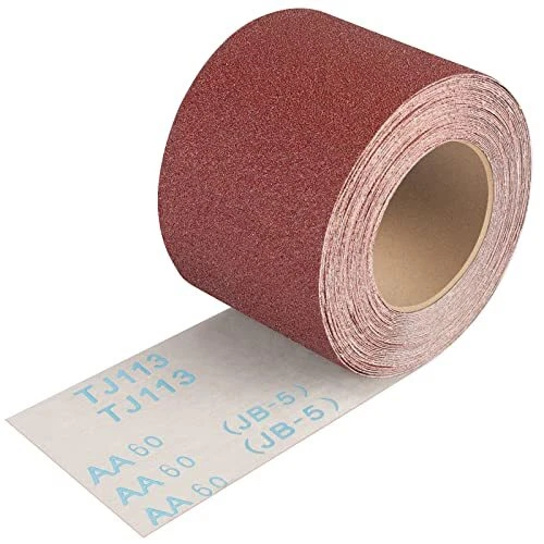 Shineboc Rouleau de Papier Abrasif Grain 60 93 mm x 10 m Papier de Verre en T...