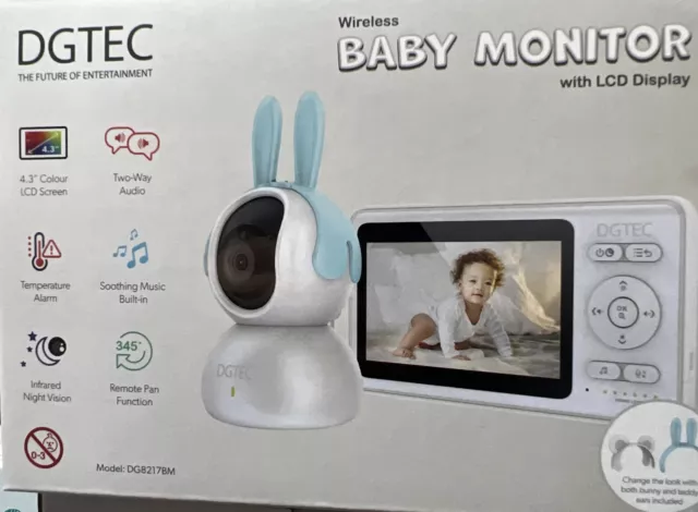 DGTEC Wireless Baby Monitor With LCD Display New Never Used DG8217BM