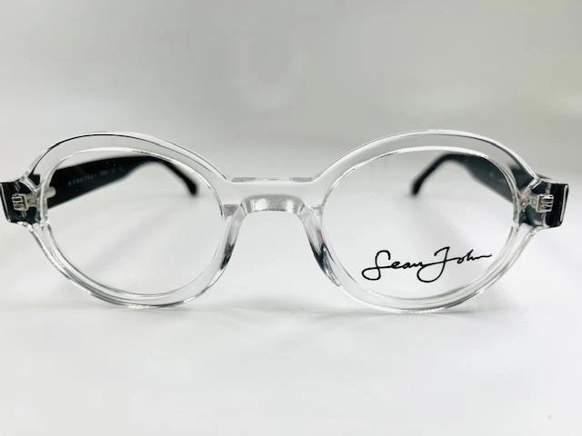 NEW SEAN JOHN SJO 5142E 004 Clear Crystal & Black Eyeglasses  display picture 3