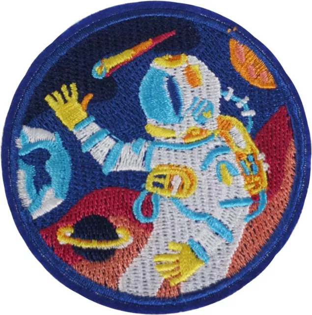 Raumfahrt Patch Set zum Aufbügeln | 17 Stk. Weltraum Aufnäher | gestickte Space 3