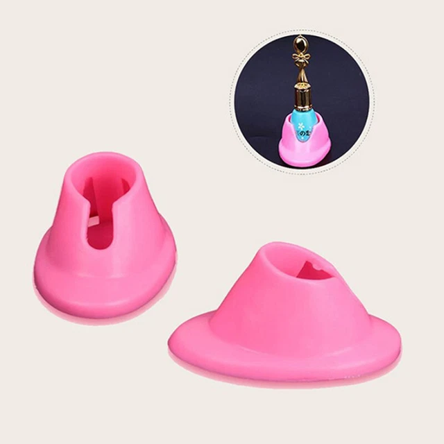 1Pc DIY Silicone Nail Gel Polisher Holder Display Varnish Soft Base Nail Tool ql